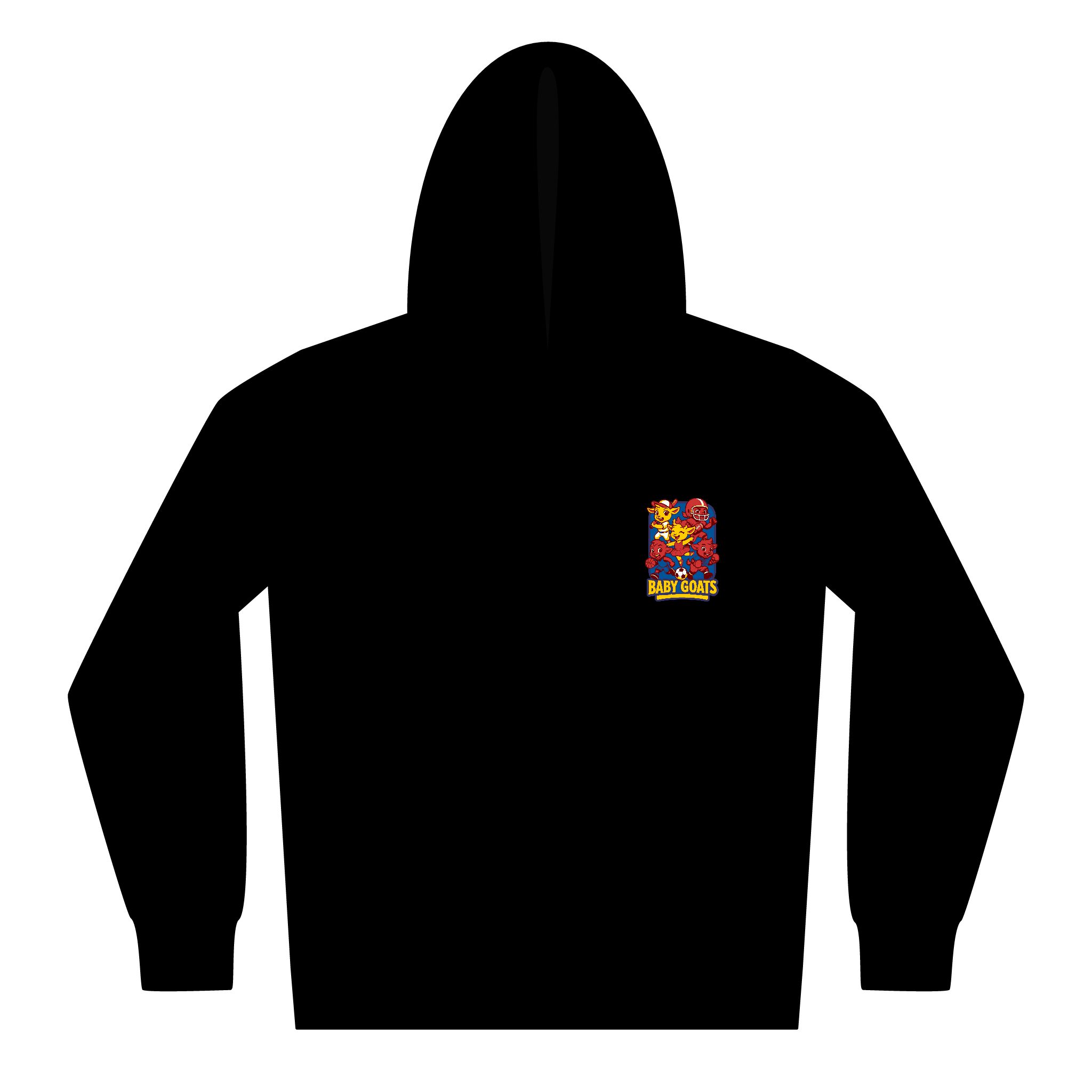 The Little Champs Crew Youth Hooded Sweatshirt — Colorful Retro Gamer Chest Logo - Image 2