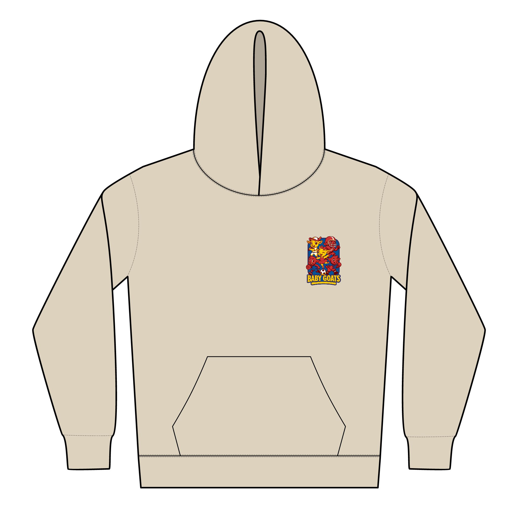 The Little Champs Crew Youth Hooded Sweatshirt — Colorful Retro Gamer Chest Logo - Image 3