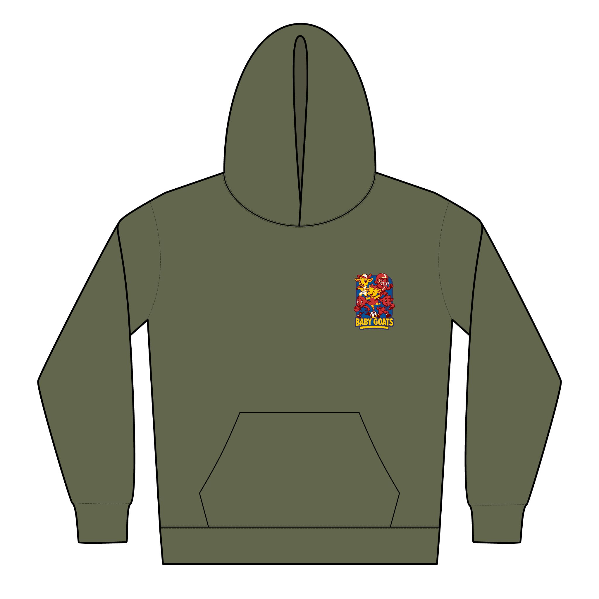 The Little Champs Crew Youth Hooded Sweatshirt — Colorful Retro Gamer Chest Logo - Image 5