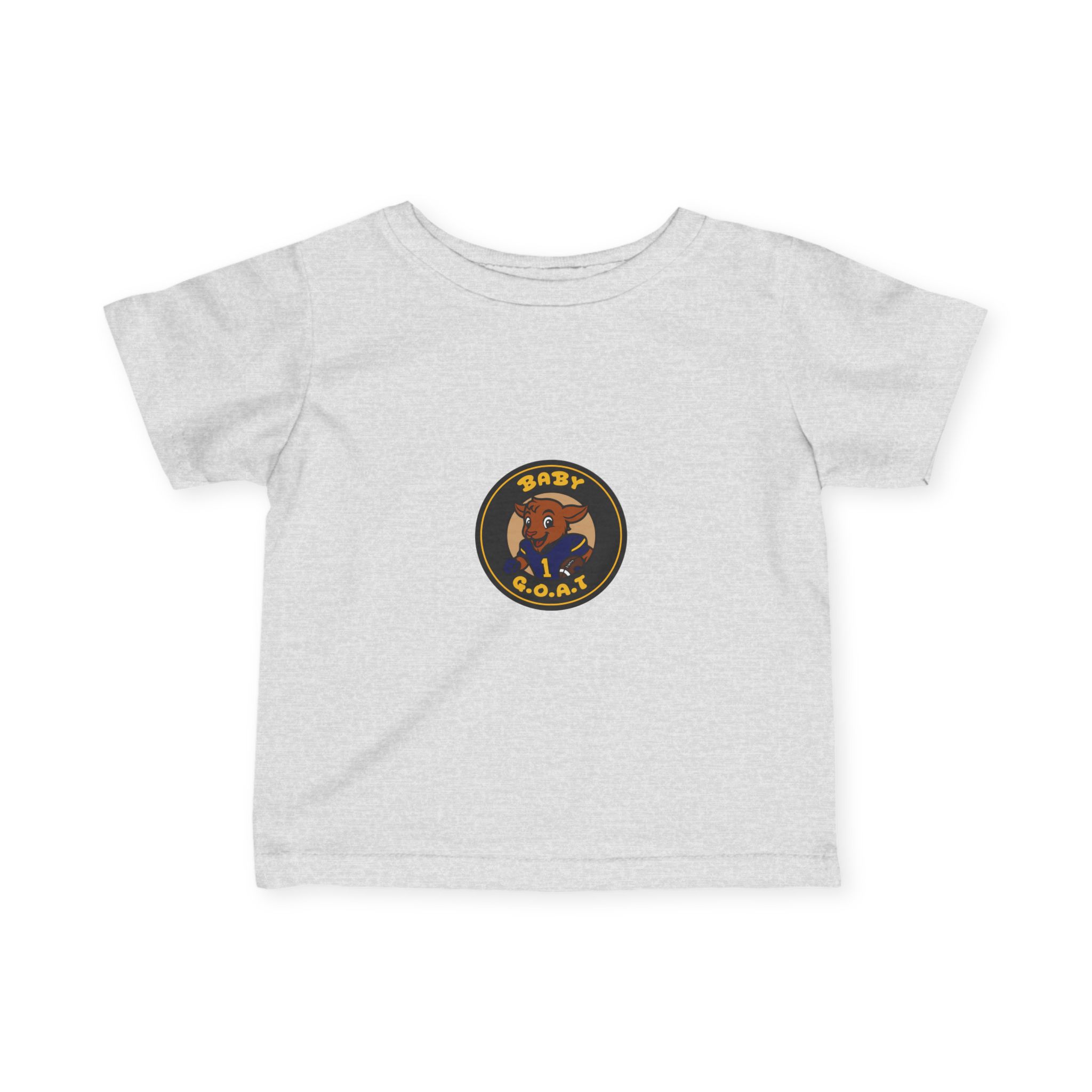 Davon The Touchdown Star Yello Background Infant Tee — "Baby G.O.A.T." Cute Goat Graphic Baby Shirt - Image 4