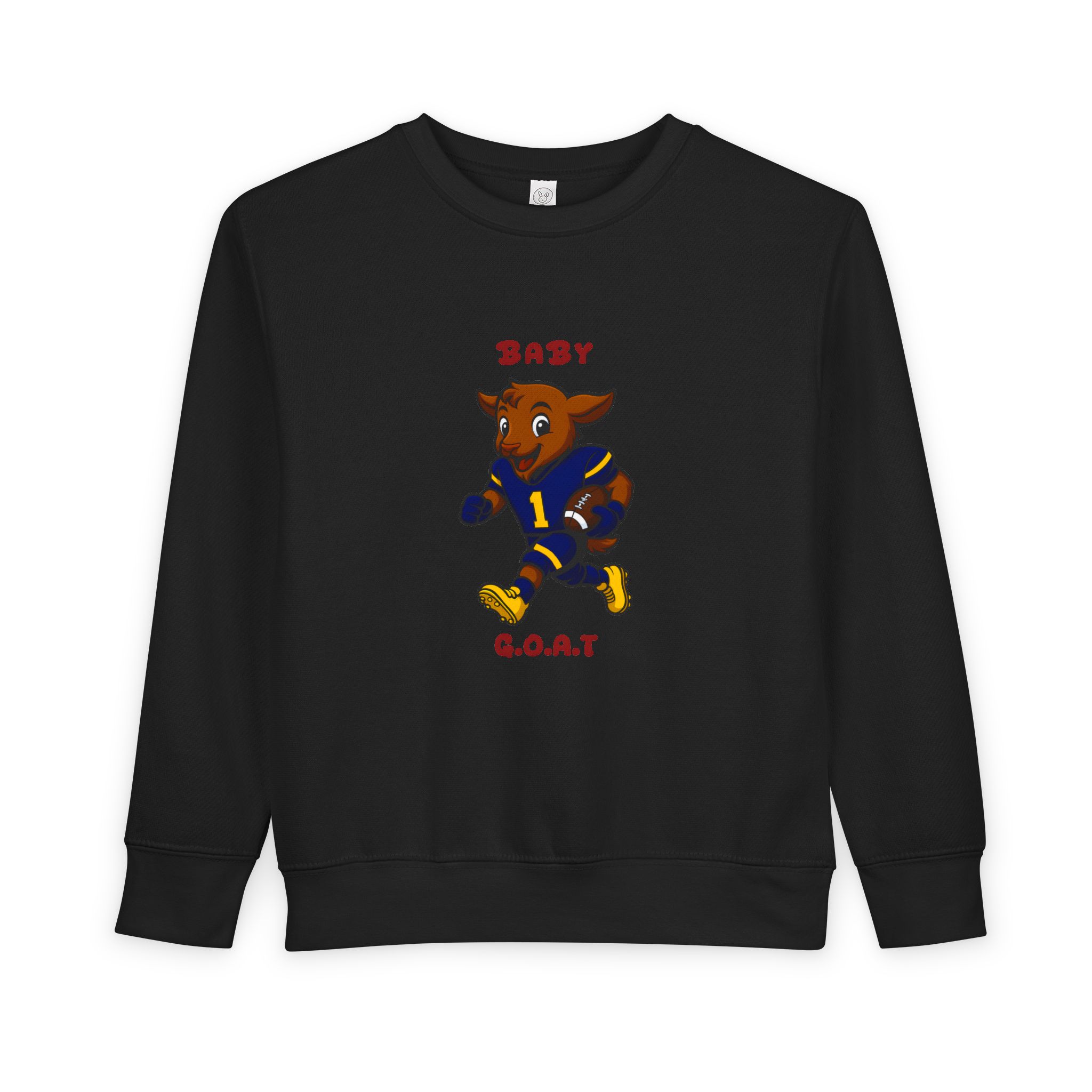 Davon The Touchdown Star In Action Toddler Goat Football Sweatshirt – "Baby G.O.A.T." Cute Kids Crewneck - Image 13
