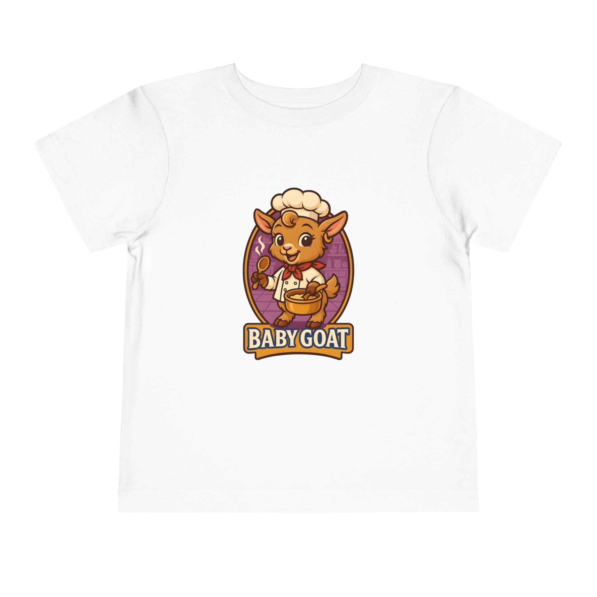 Toddler Tee — Cute 'Baby Goat' Cartoon Chef Kids Shirt