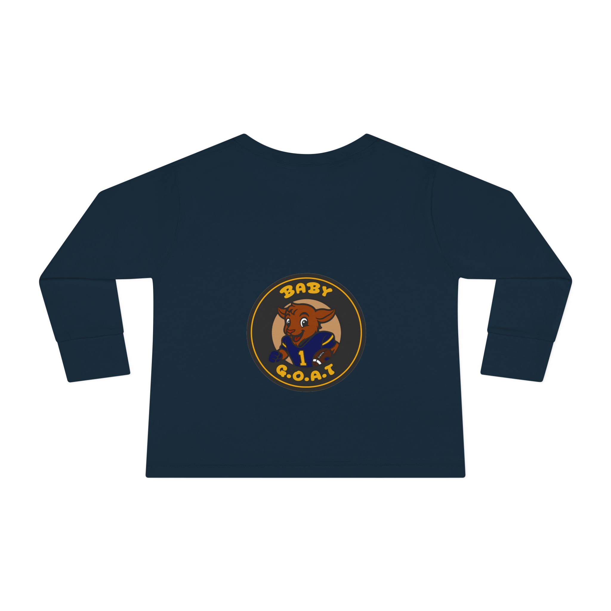 Davon The Touchdown Star Yello Background Baby G.O.A.T. Toddler Long Sleeve Tee — Cute Goat Athlete Graphic - Image 14