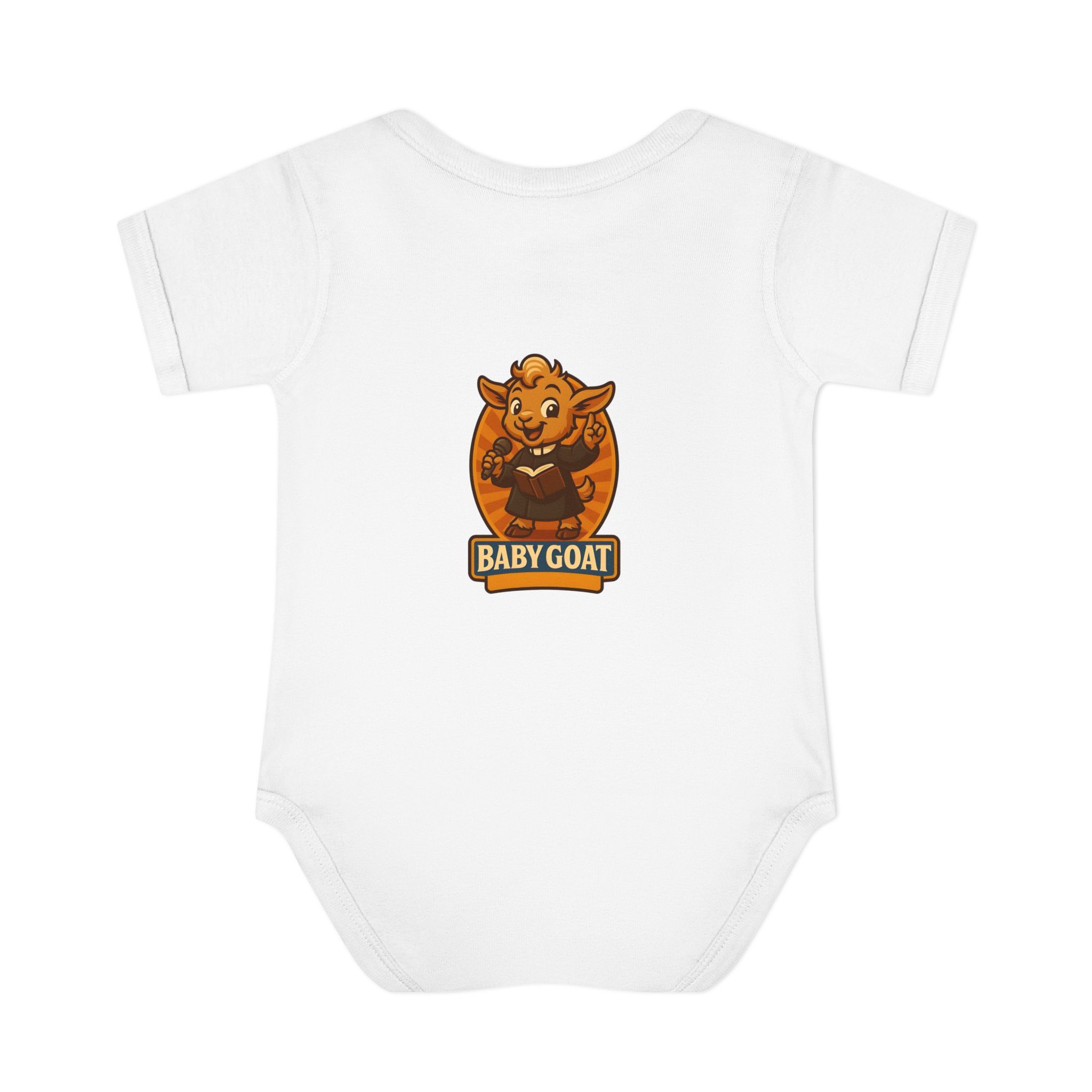 Baby Goat Infant Bodysuit – Cute Cartoon Kid Goat Graphic - Image 2