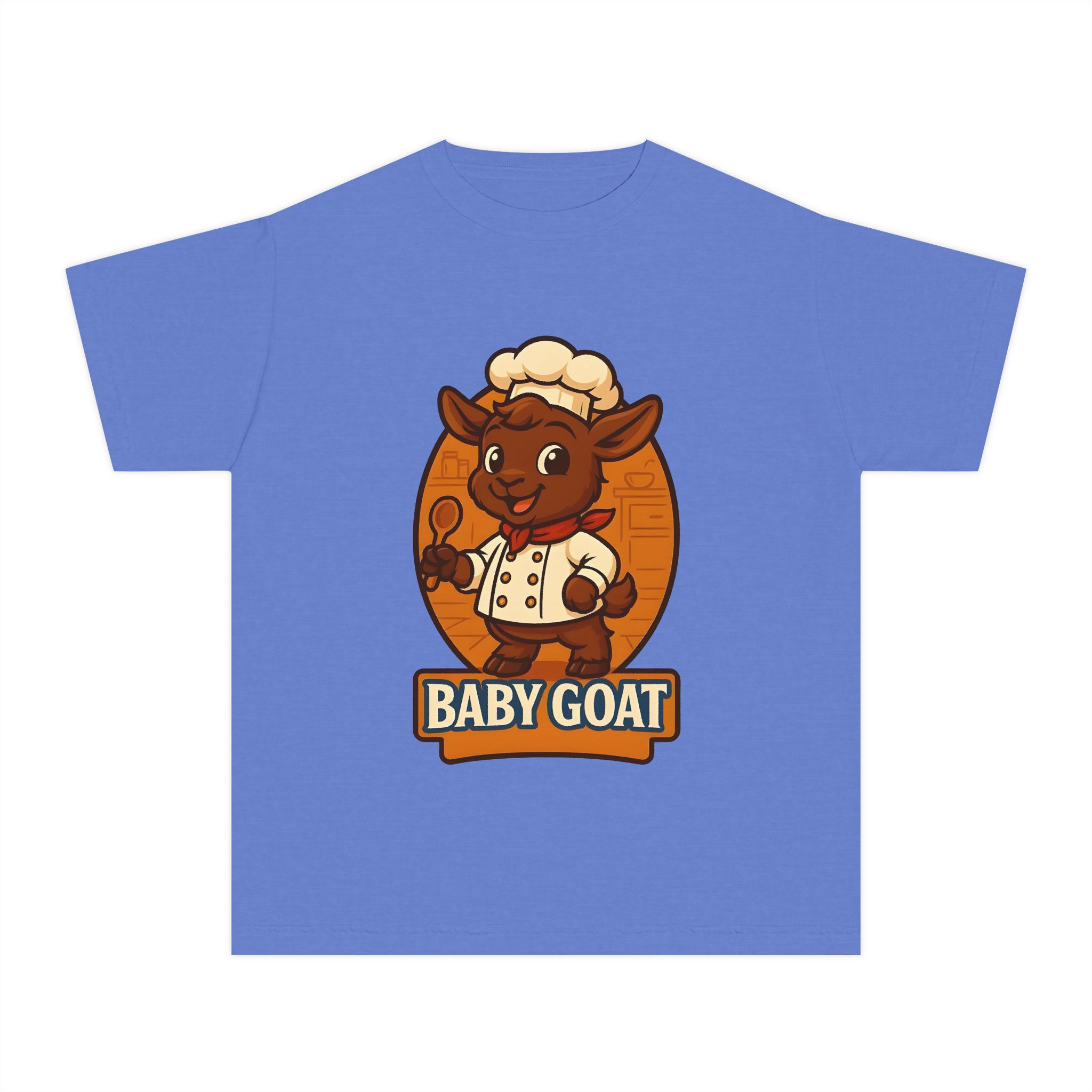Charlie the Chef Baby Goat Kids T‑Shirt — Cute Chef Goat Graphic Youth Tee - Image 4