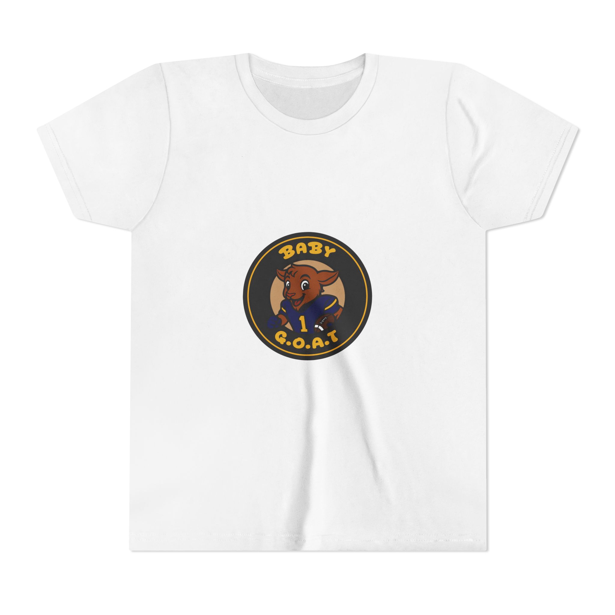 Davon The Touchdown Star Yello Background Baby G.O.A.T. Youth Tee - Cute Baby Goat Graphic Kids Shirt
