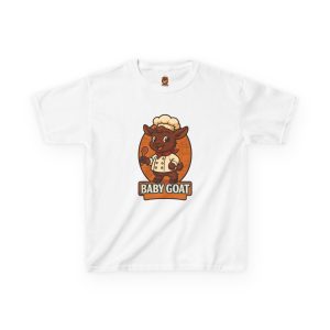 Charlie the Chef Baby Goat Kids T‑Shirt — Cute Cartoon Goat Graphic Tee