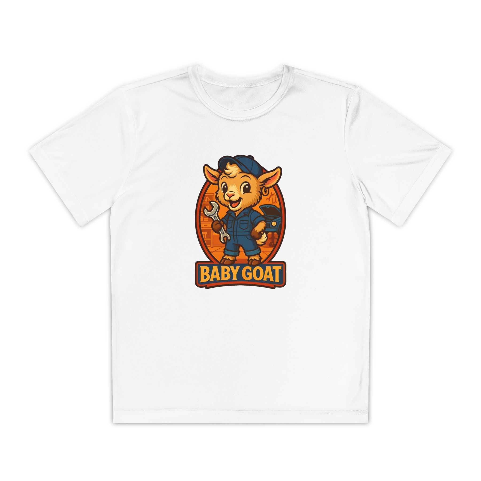 Ollie the Auto Helper Youth Tee — 'Baby Goat' Cute Competitor Mascot Shirt