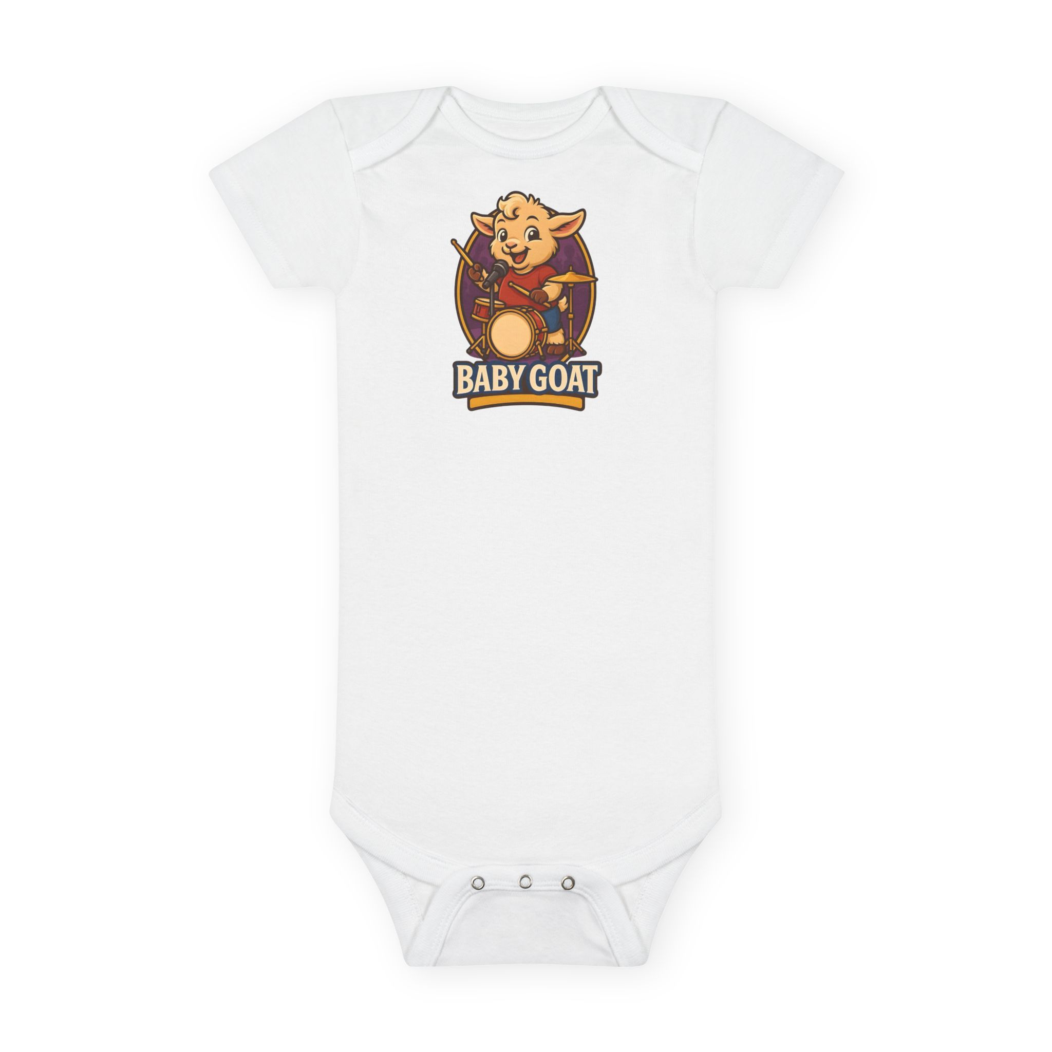 Baby Goat Organic Baby Onesie — Cute Cartoon Kid Goat Bodysuit