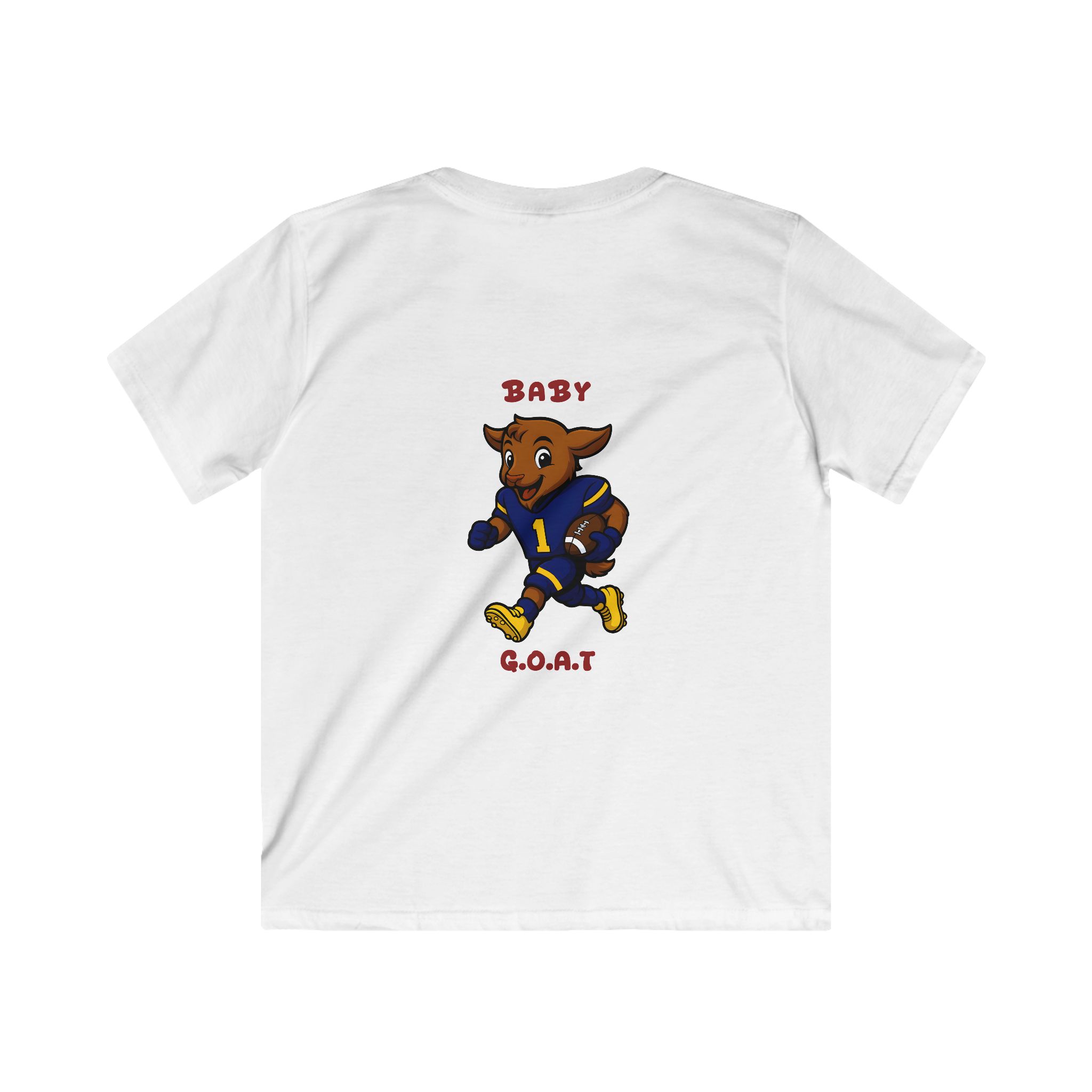Davon The Touchdown Star In Action Kids Tee — "Baby G.O.A.T" Football Goat Graphic Shirt - Image 2