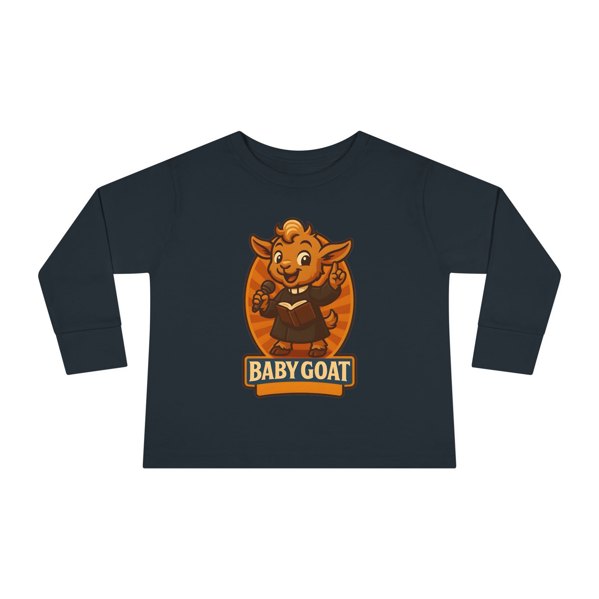 Toddler Long Sleeve Tee — Cute 'Baby Goat' Cartoon Kids Shirt - Image 9