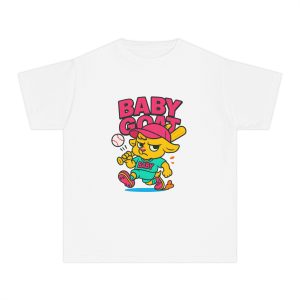 Skye the Cool Queen Youth T‑Shirt — "Baby Goat" Cute Baseball Kid Tee
