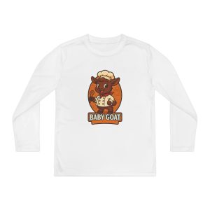Charlie the Chef Youth Long Sleeve Tee — 'Baby Goat' Cute Mascot Graphic