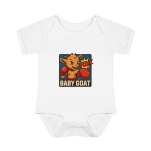 Baby G.O.A.T – Benny the Boxer Baby Goat Boxing Infant Bodysuit — Cute Boxing Kid Graphic Onesie
