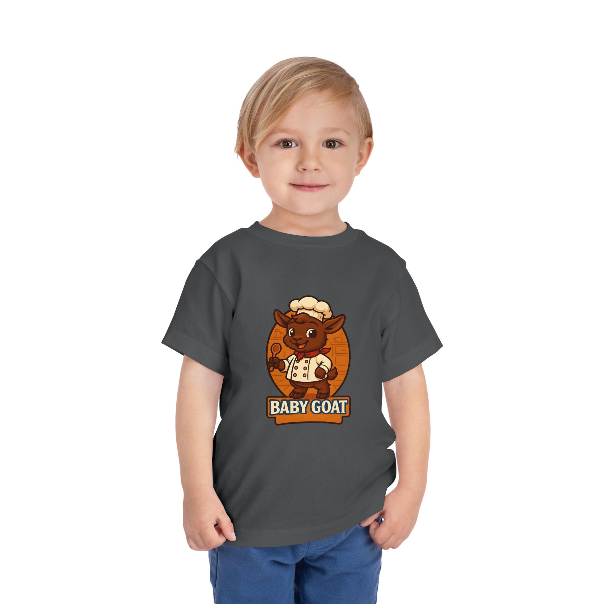 Charlie the Chef Toddler Tee - Cute Baby Goat Chef Graphic Shirt - Image 11