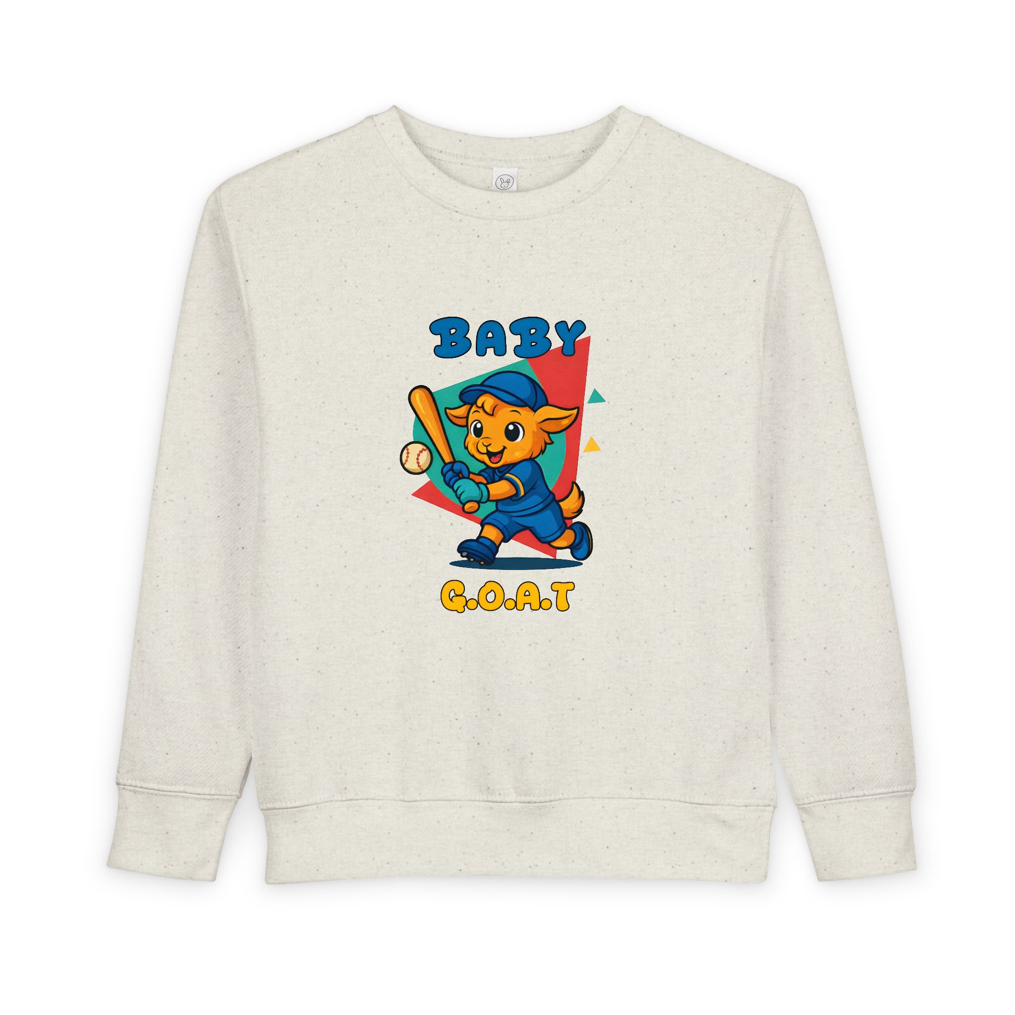 Barry the Slugger Toddler Sweatshirt - Baby G.O.A.T. Baseball Cat Graphic
