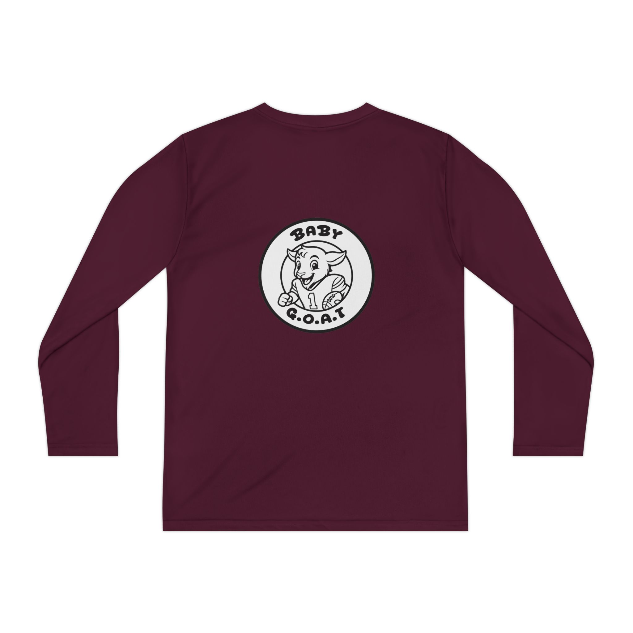 The Touchdown Star Youth Long Sleeve Tee — 'Baby G.O.A.T.' Cartoon Graphic - Image 18