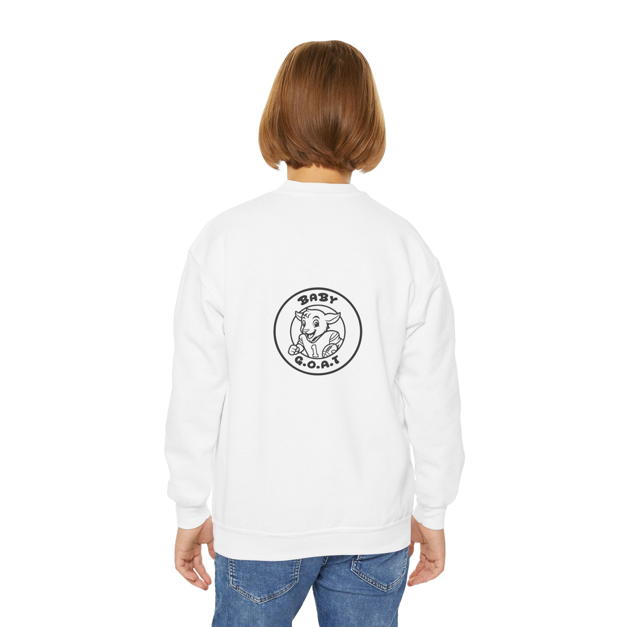 The Touchdown Star Baby G.O.A.T. Youth Crewneck Sweatshirt - Image 4