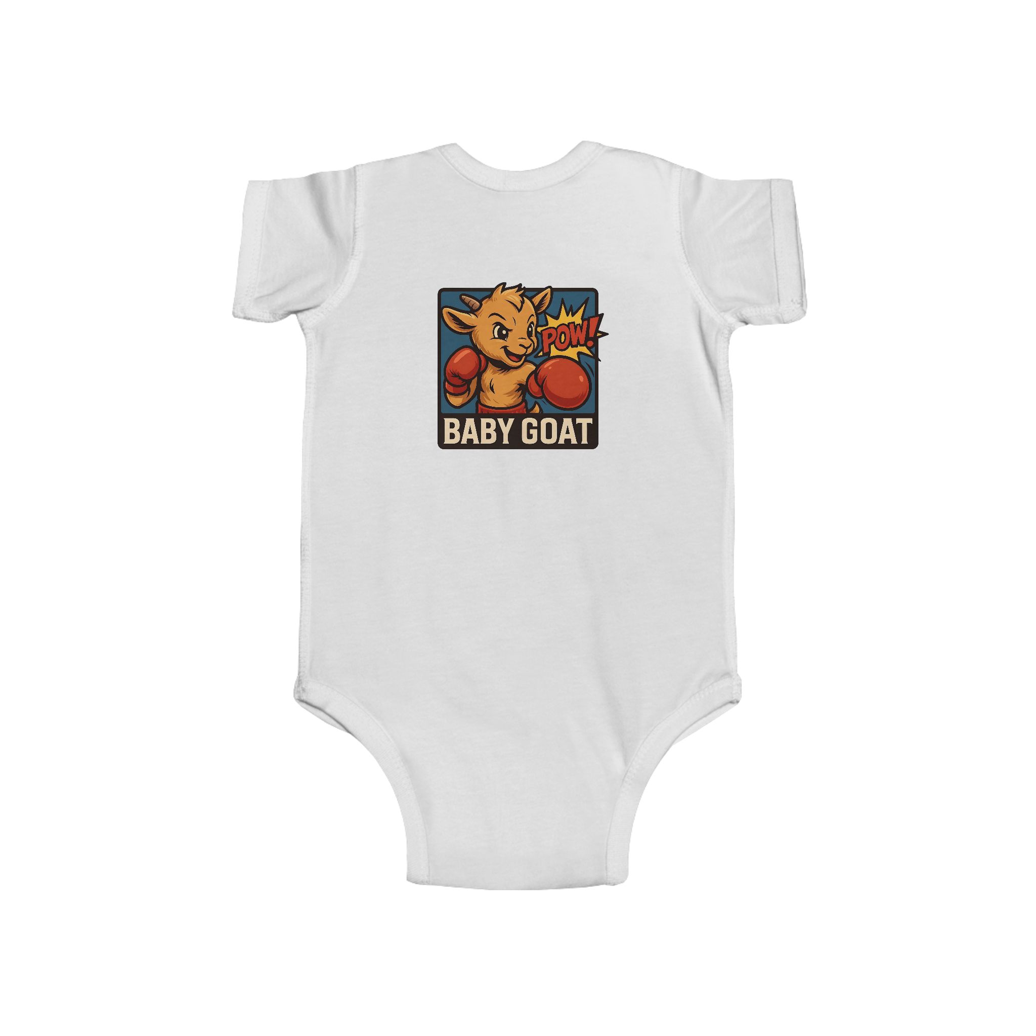 Baby G.O.A.T – Benny the Boxer Baby Goat Boxing Infant Bodysuit - "Baby Goat" Cute Boxing Kid Graphic - Image 2