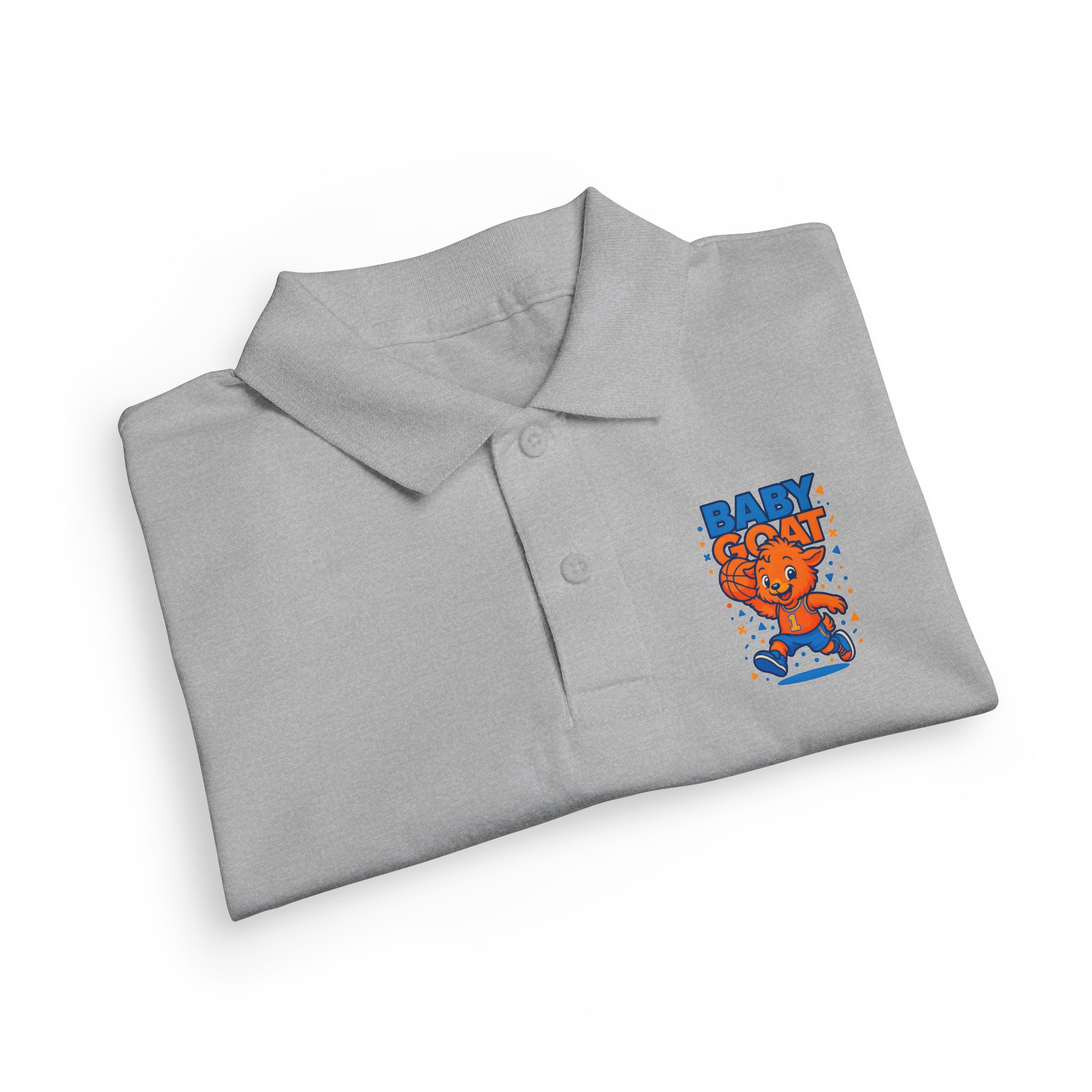 Baby G.O.A.T – MJ Kids Polo - 'Baby Goat' Cute Cartoon Goat Jersey Polo - Image 11