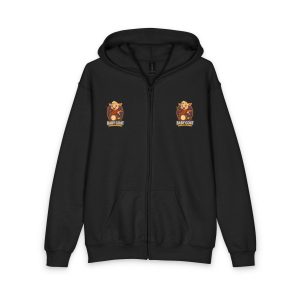 Baby Goat Drummer Youth Zip Hoodie — Cute Band Kid Graphic Hoodie