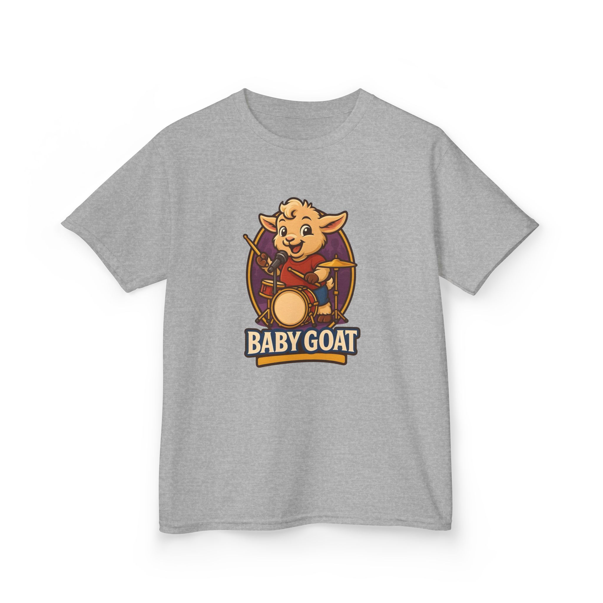 Kids T-Shirt — Cute 'Baby Goat' Cartoon Drum Player Tee for Toddlers - Image 7