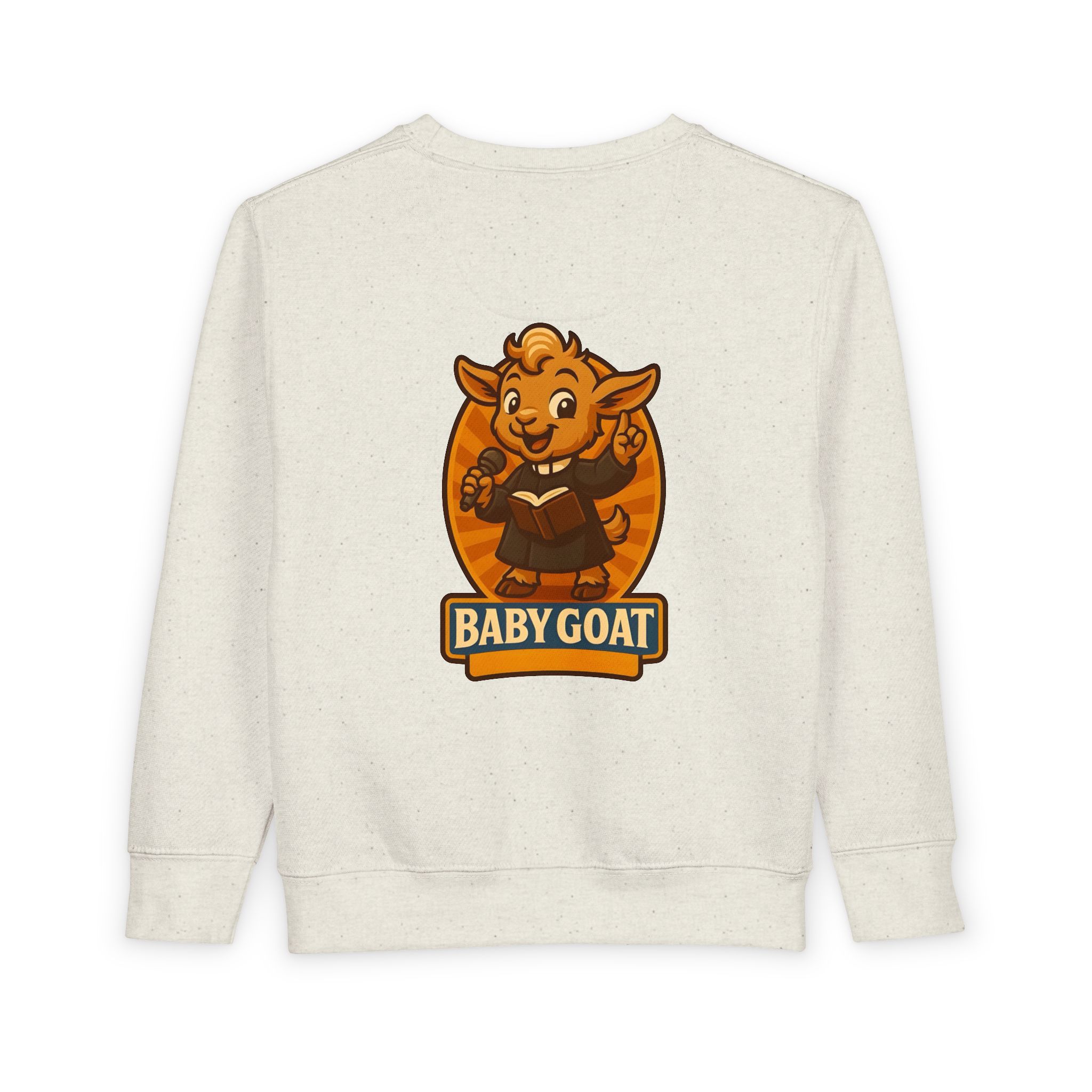 Baby Goat Toddler Sweatshirt — Cute Cartoon Goat Graphic Pullover - Image 2