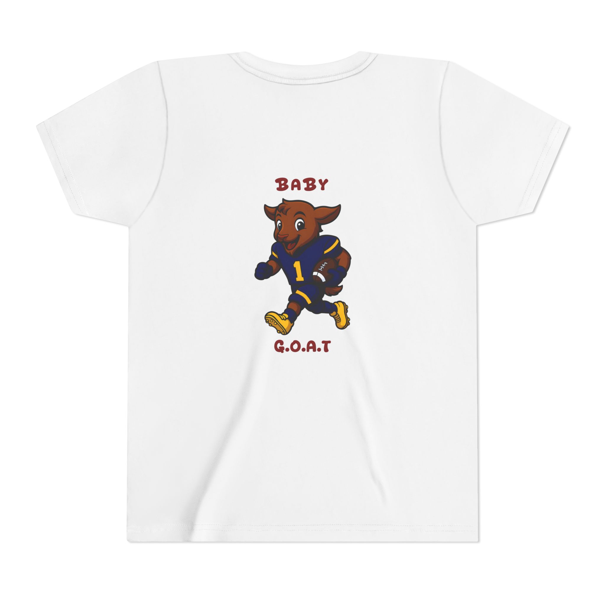 Davon The Touchdown Star In Action Youth Tee — "Baby G.O.A.T." Cute Football Goat Kids T‑Shirt - Image 2