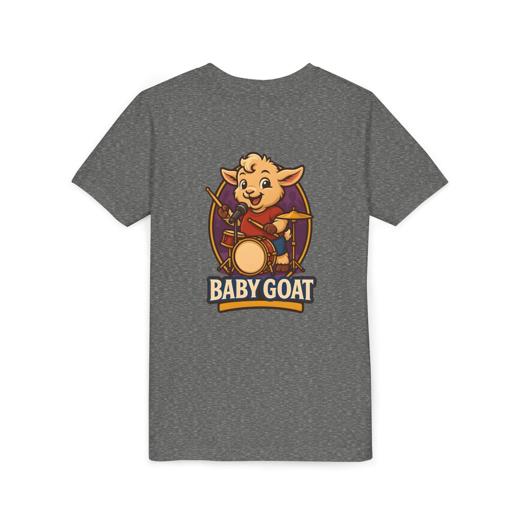 Youth Tee — Cute 'Baby Goat' Drummer Graphic Shirt for Kids - Image 12