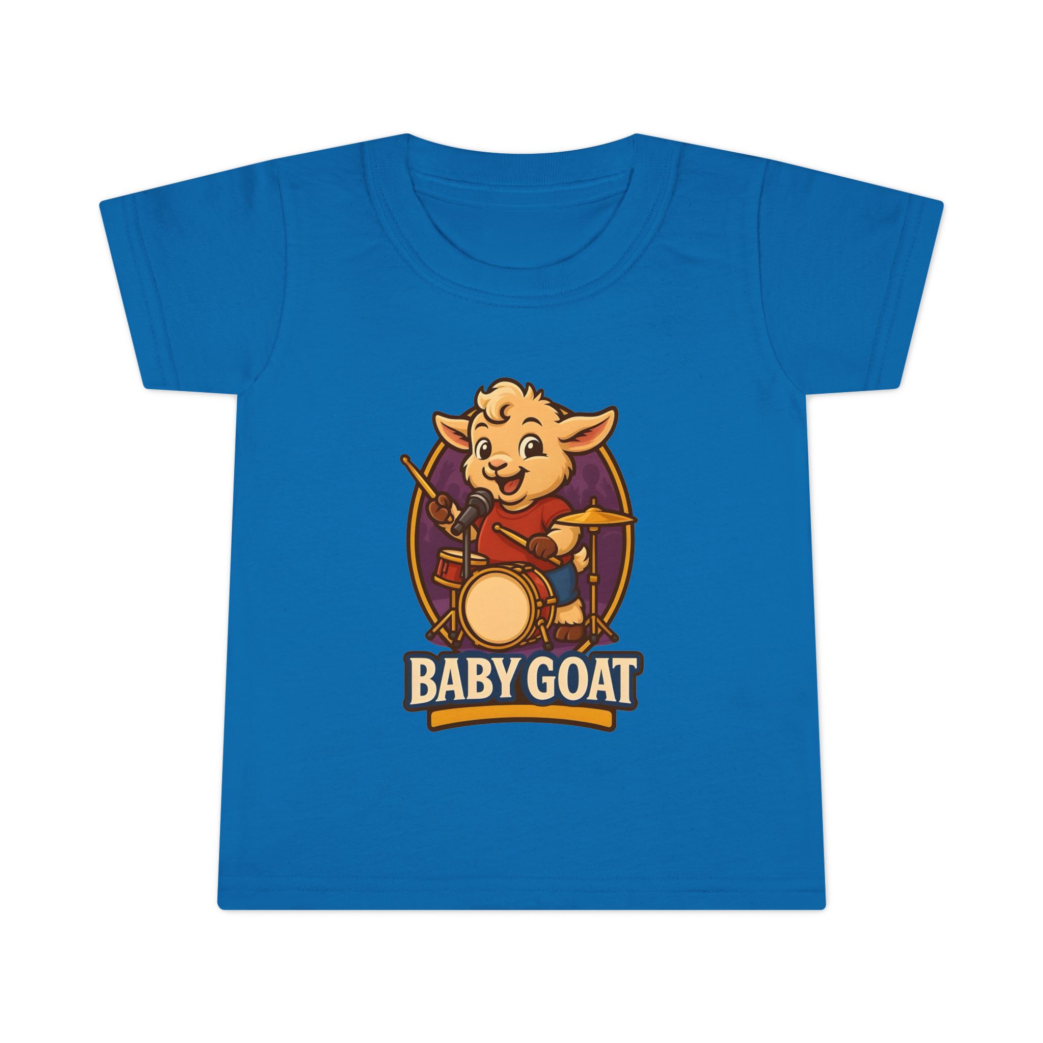 Baby Goat Toddler T-Shirt — Cute Drummer Kid Goat Graphic Tee - Image 7