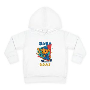 Barry the Slugger Baby G.O.A.T. Toddler Pullover Hoodie – Cute Baseball Bear Graphic