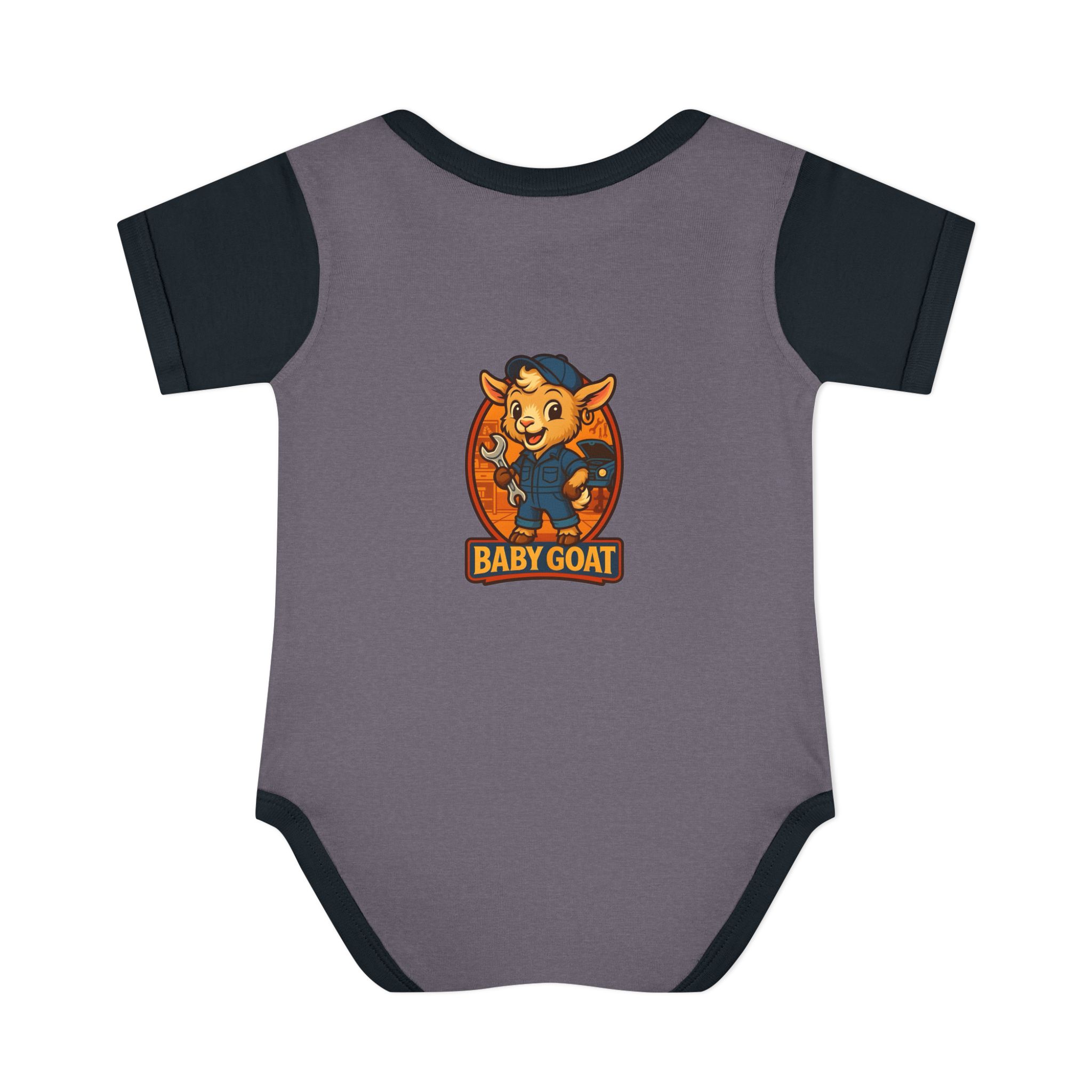 Ollie the Auto Helper Baby Goat Infant Bodysuit – Cute Cartoon Kid Onesie - Image 14