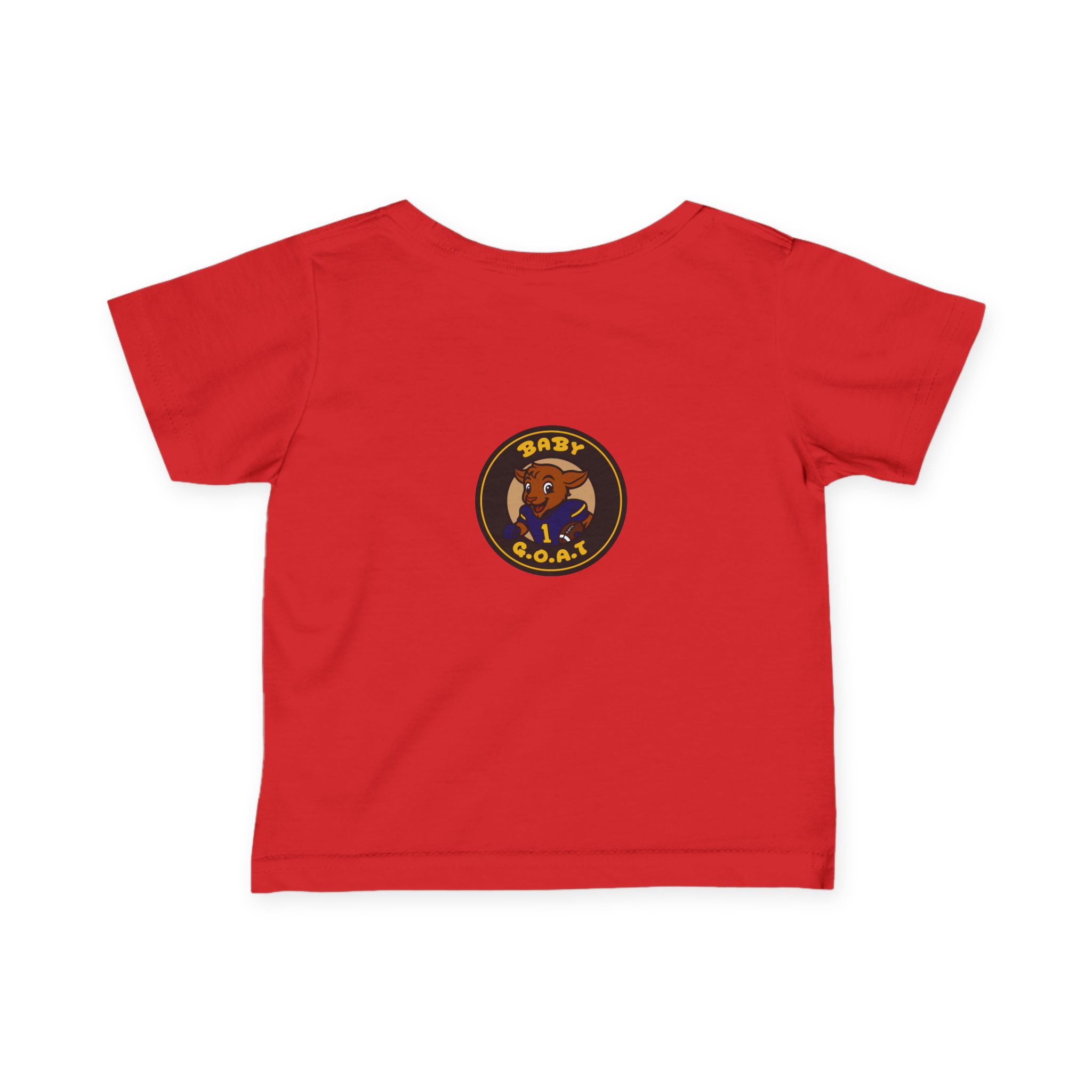 Davon The Touchdown Star Yello Background Infant Tee — "Baby G.O.A.T." Cute Goat Graphic Baby Shirt - Image 11