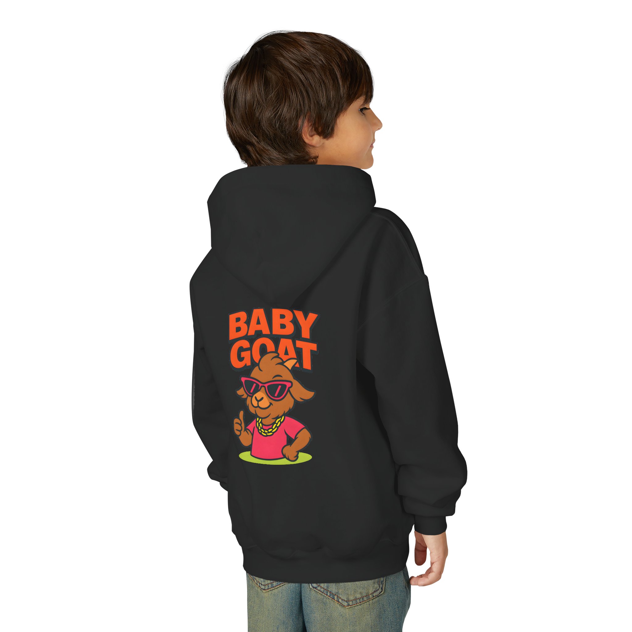 Skye the Style Queen Youth Hoodie — "Baby Goat" Cute Cartoon Kids Sweatshirt - Image 8