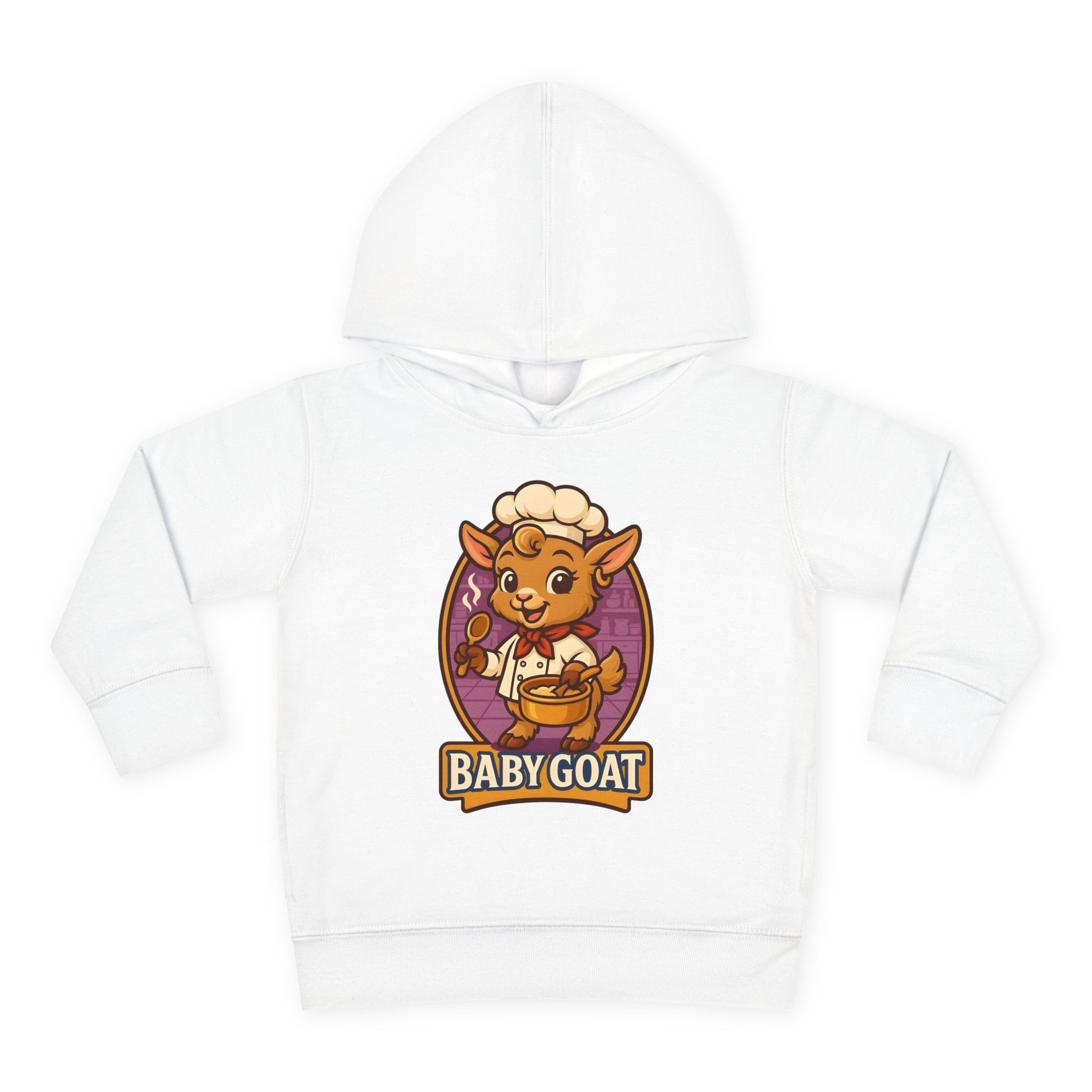 Baby Goat Toddler Hoodie — Cute Cartoon Kids Pullover Fleece