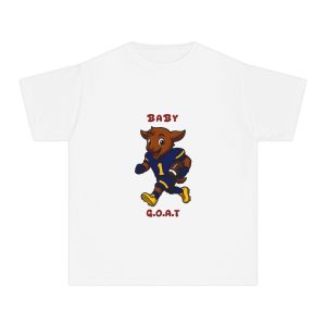 Davon The Touchdown Star In Action Youth Tee — 'Baby G.O.A.T.' Cute Running Goat Kids Football Shirt