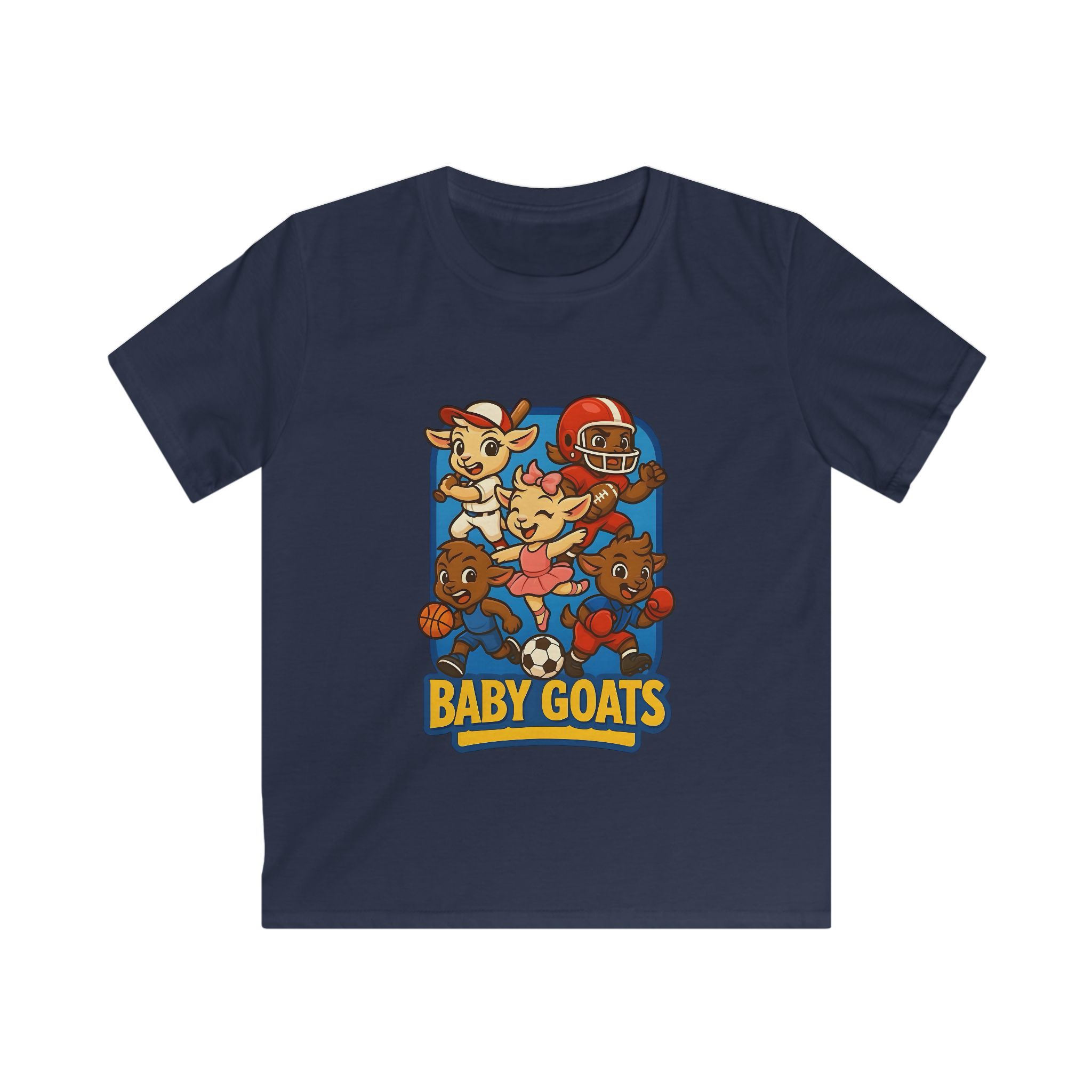 The Little Champs Crew Kids "Baby Goats" Sports Tee — Cute Athletic Goat Characters - Image 5