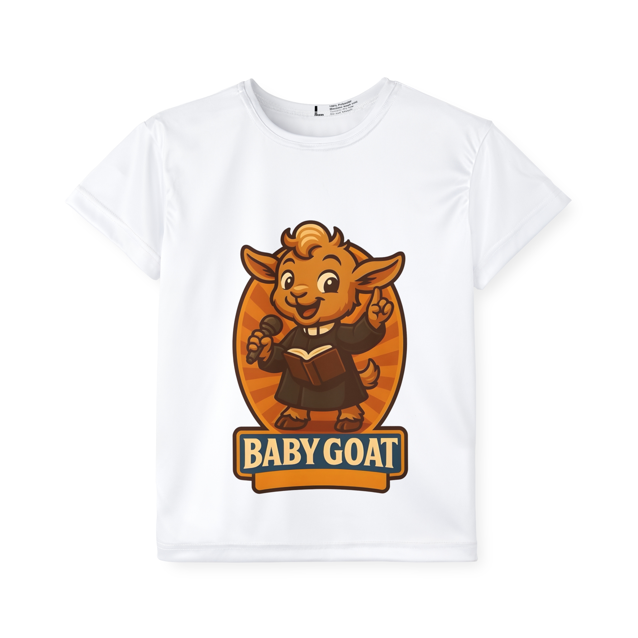 Kids Jersey — 'Baby Goat' Cartoon Sports Tee