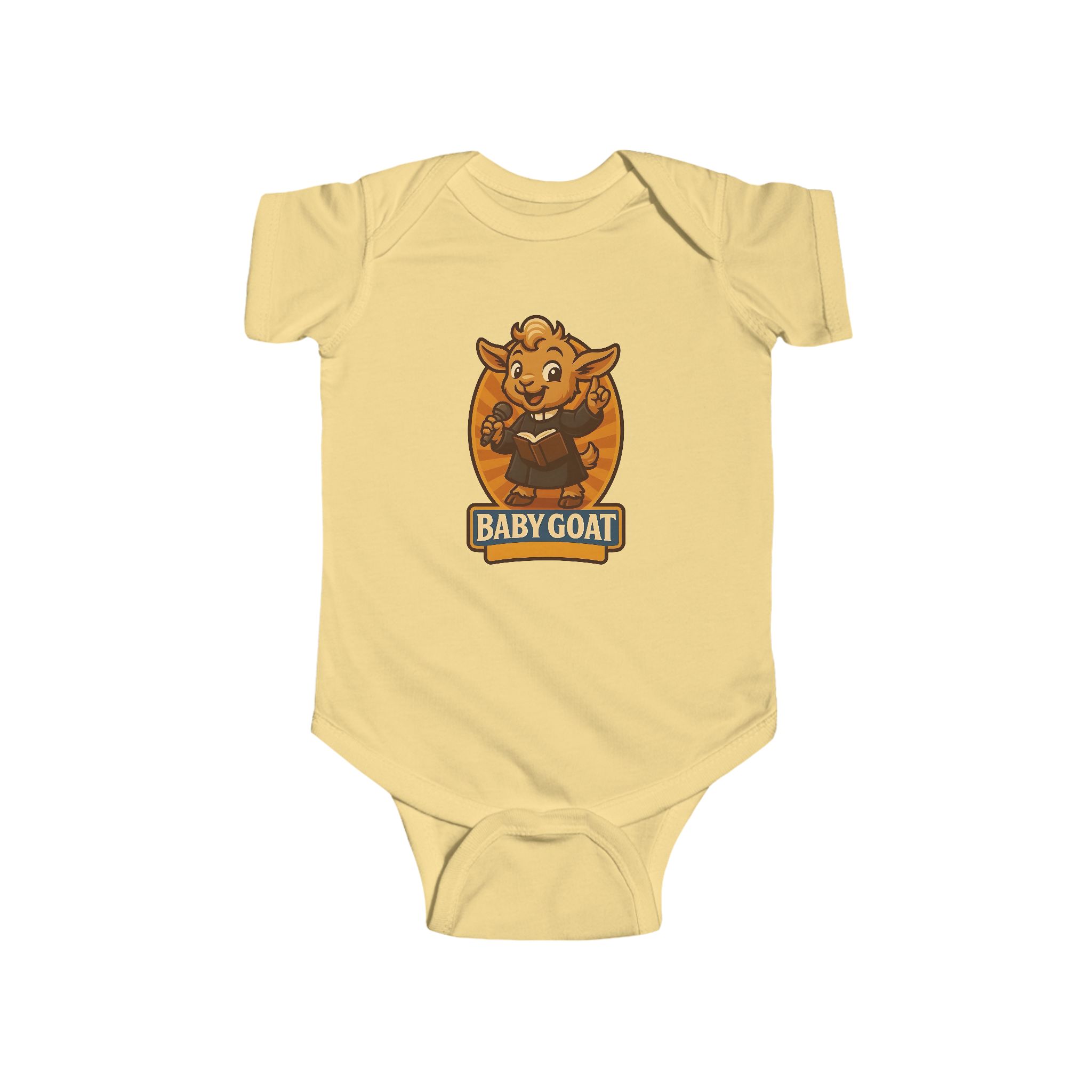 Baby Goat Infant Bodysuit – Cute Farm Animal Baby Onesie - Image 7