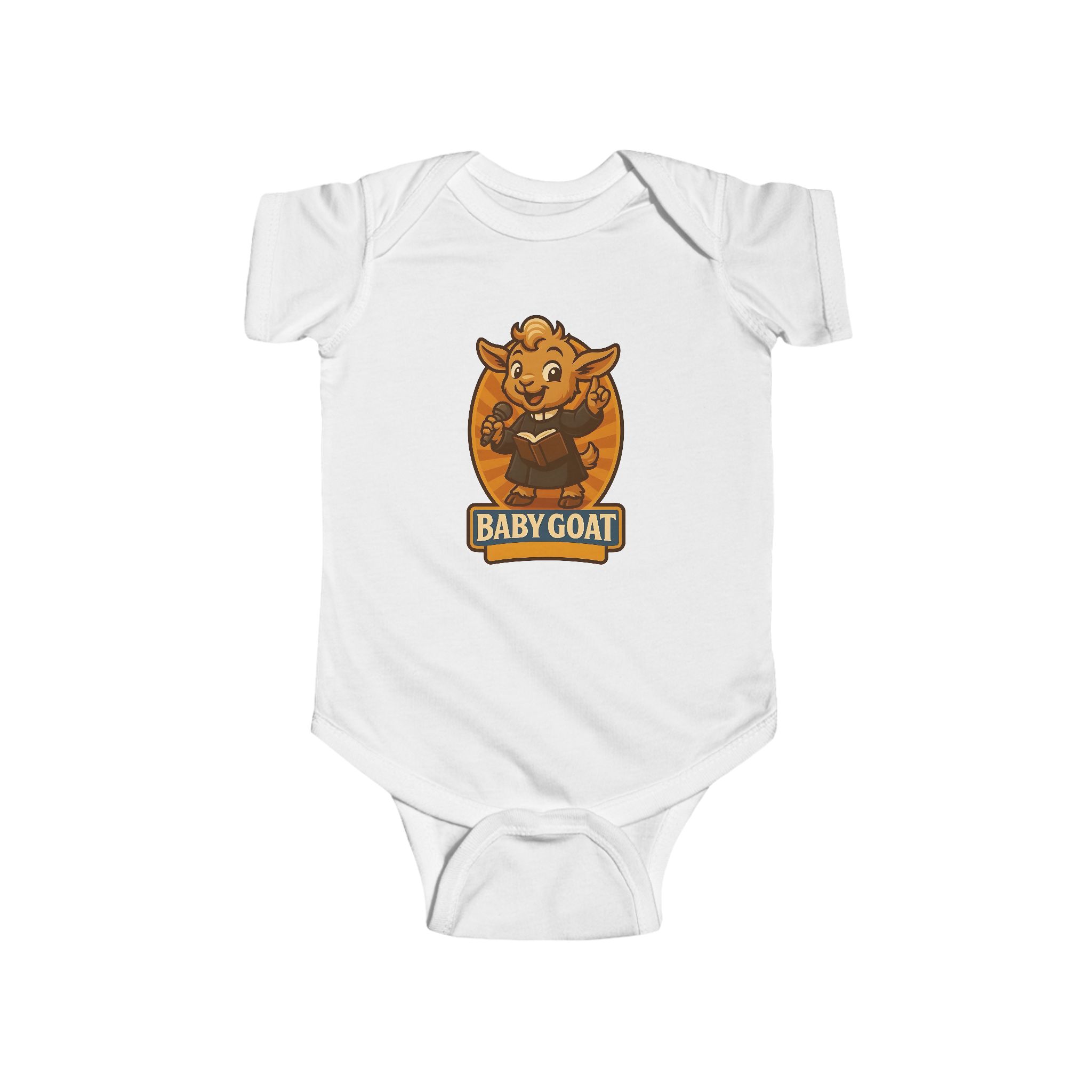 Baby Goat Infant Bodysuit – Cute Farm Animal Baby Onesie