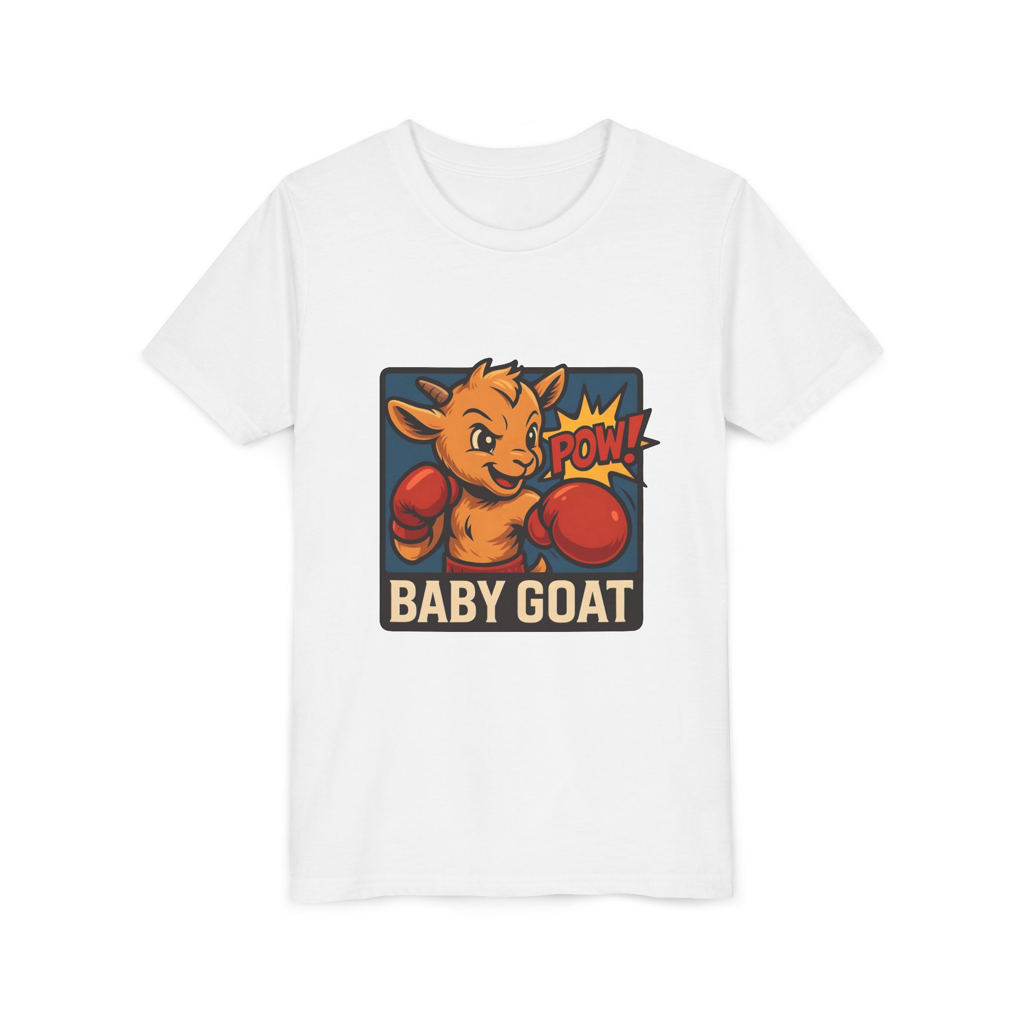 Baby G.O.A.T – Benny the Boxer Youth Tee — "Baby Goat" Boxing Cartoon Kids Shirt - Image 3