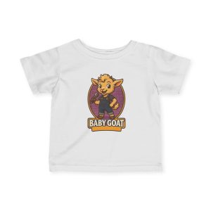 Ollie the Fix-It Goat Baby Goat Infant Tee — Cute Cartoon Kid Goat Graphic Shirt