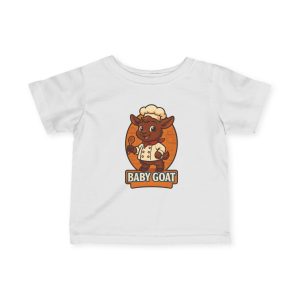 Infant Tee — Cute 'Baby Goat' Chef Cartoon Infant T-Shirt, Adorable Baby Shower Gift