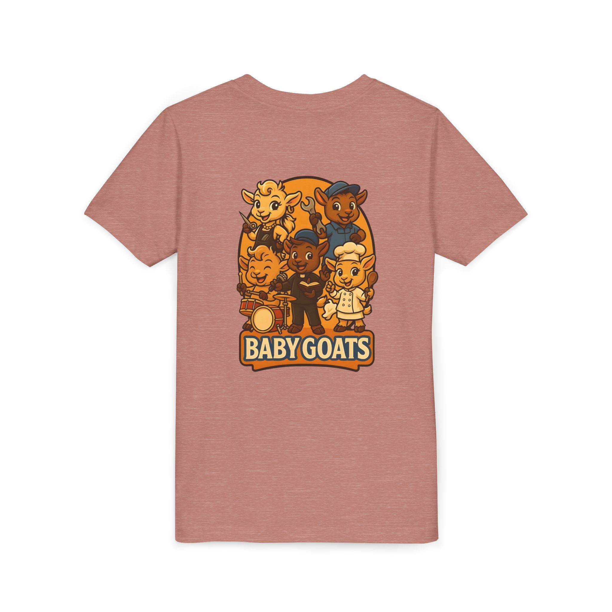Baby Goats Kids T‑Shirt — Cute Cartoon Baby Goats Graphic Tee for Toddlers & Kids - Image 8