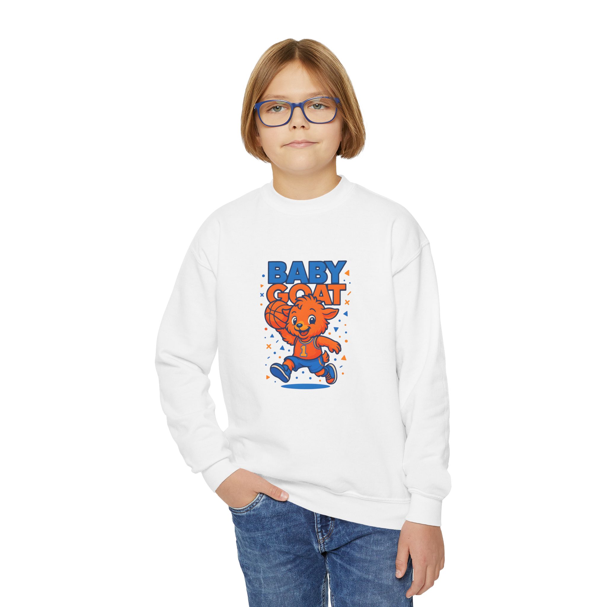 Baby G.O.A.T – MJ Youth Crewneck Sweatshirt - Image 3