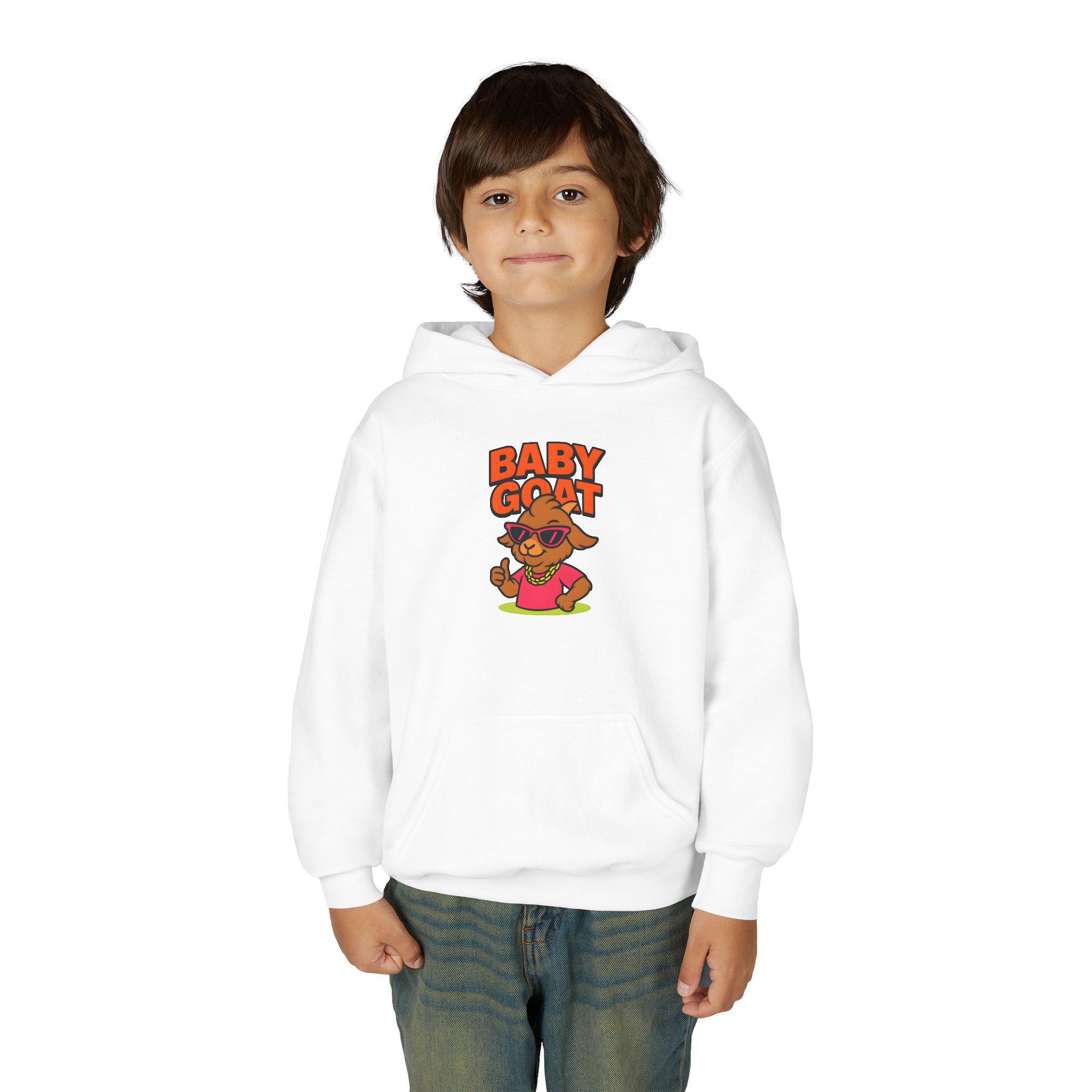 Skye the Style Queen Youth Hoodie — "Baby Goat" Cute Cartoon Kids Sweatshirt - Image 3