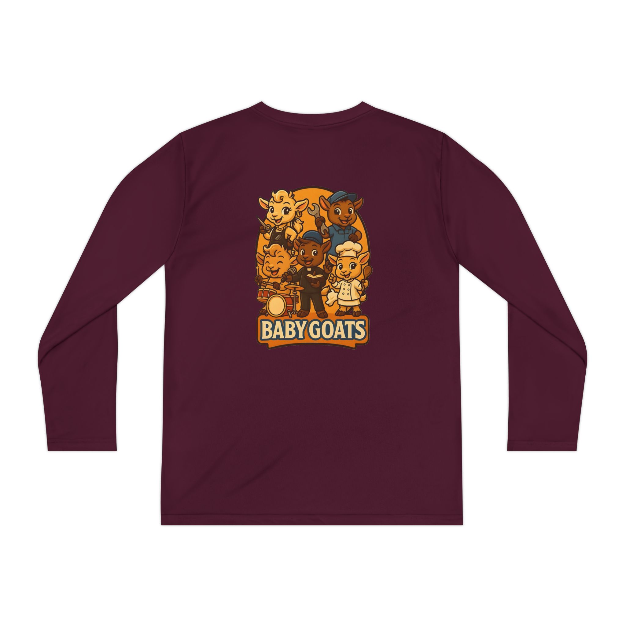Youth Long Sleeve Tee — 'Baby Goats' Cute Cartoon Kids Shirt - Image 18