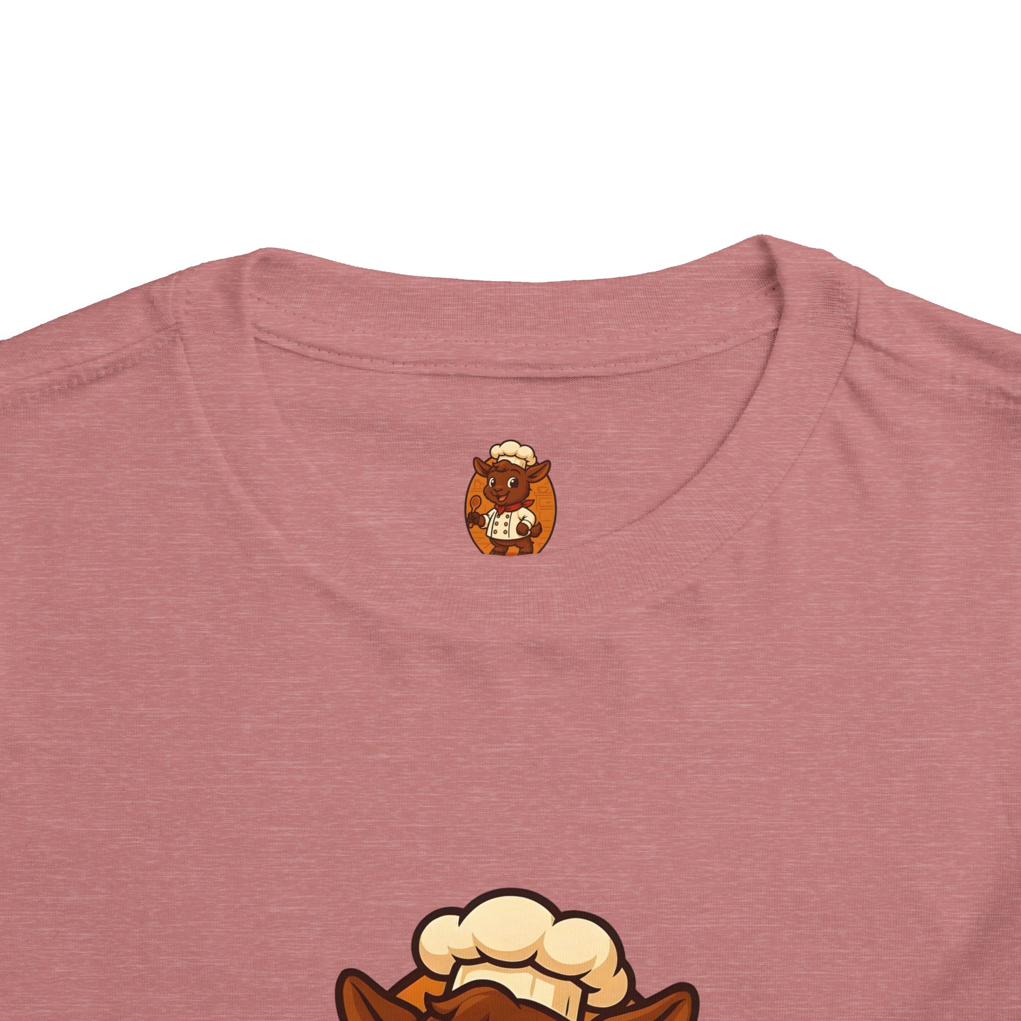 Charlie the Chef Toddler Tee - Cute Baby Goat Chef Graphic Shirt - Image 8