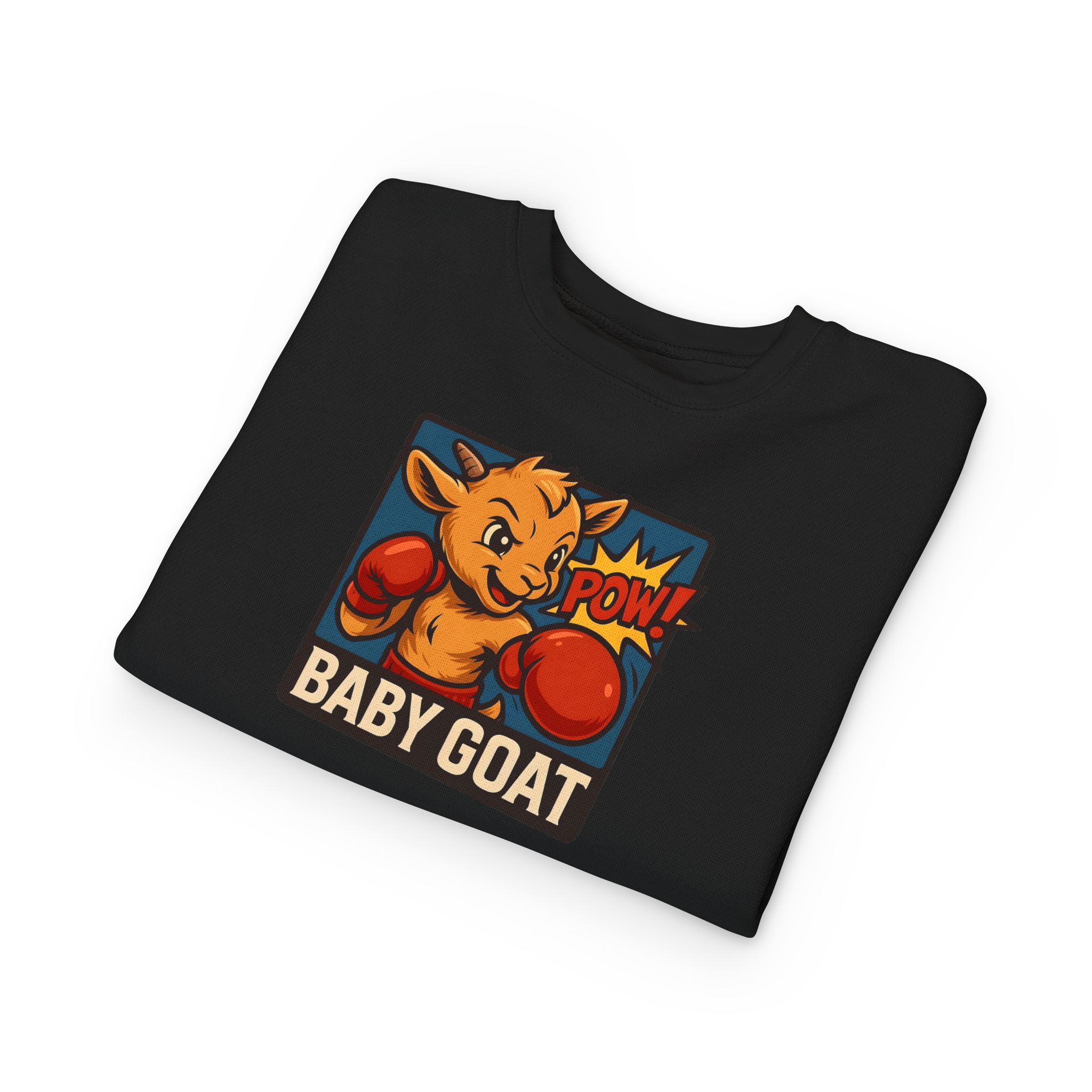 Baby G.O.A.T – Benny the Boxer Baby Goat Boxing Toddler Sweatshirt — Cute 'Baby Goat' Graphic Pullover - Image 11