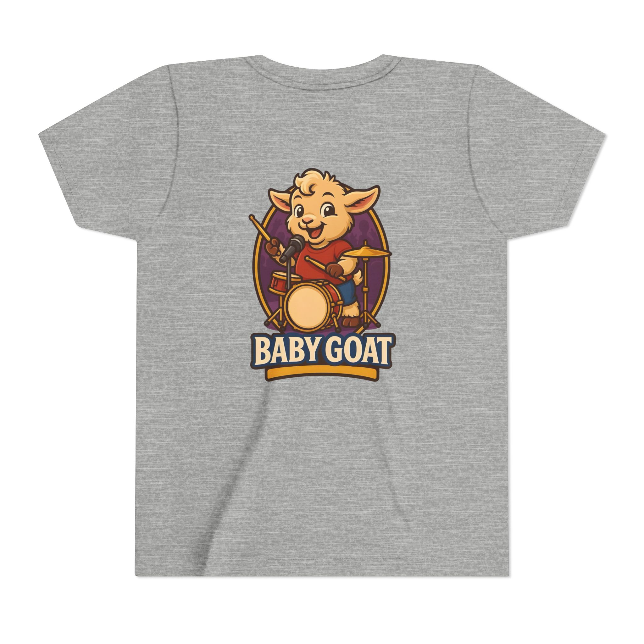Youth Tee — Cute 'Baby Goat' Drummer Graphic Shirt for Kids - Image 14